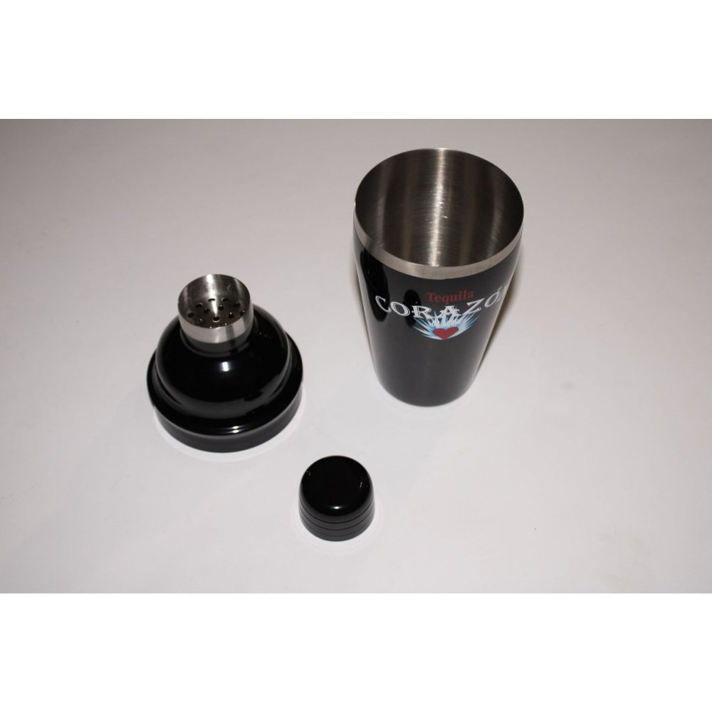 Corazon Tequila Cocktail Shaker Alcohol Mixer Black NEW